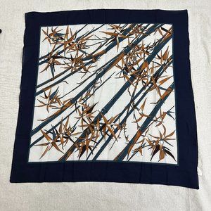 Vintage Bamboo all over print Art Scarf made in Italy 35" Square
